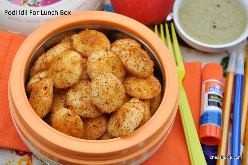 podi idli for lunch boxes