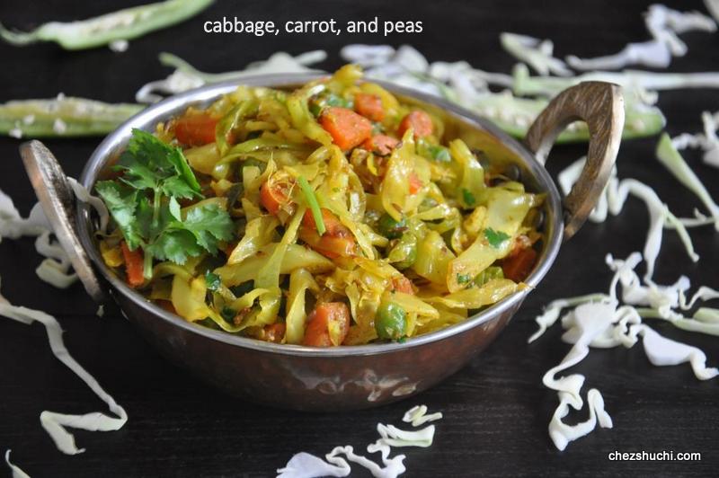  Cabbage carrot and peas